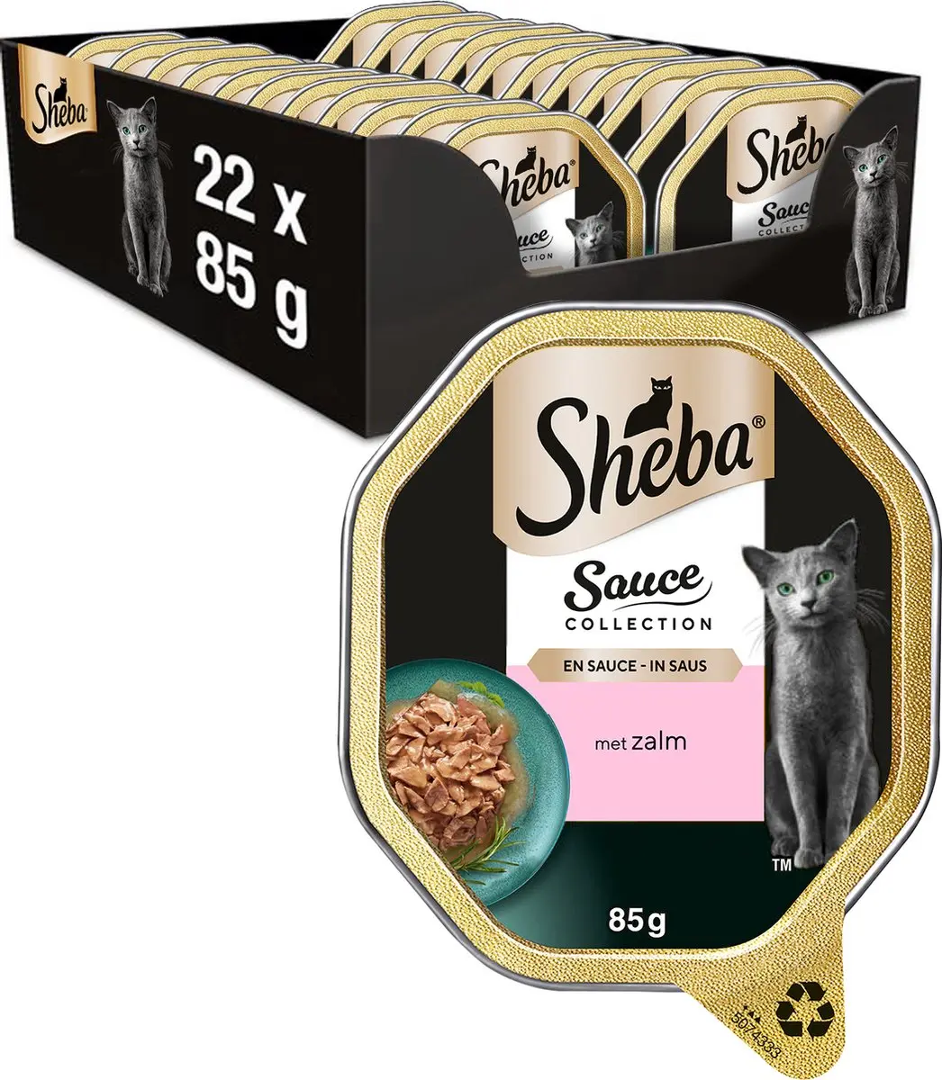 Sheba Sauce Collection Zalm Kuipjes 22x85g