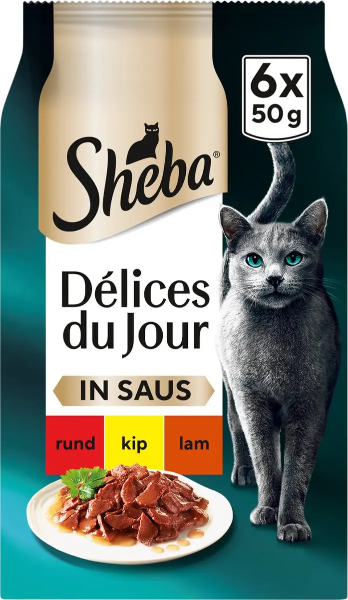 Sheba Délices du Jour Traiteur Vlees Selectie Natvoer - 36x50g