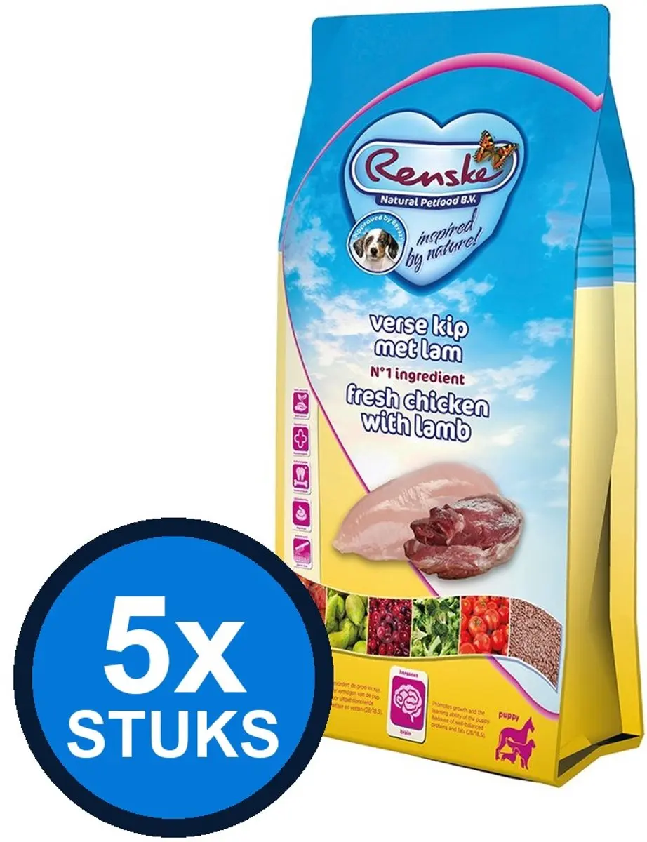 Renske Super Premium Puppy Kip & Lam 600g