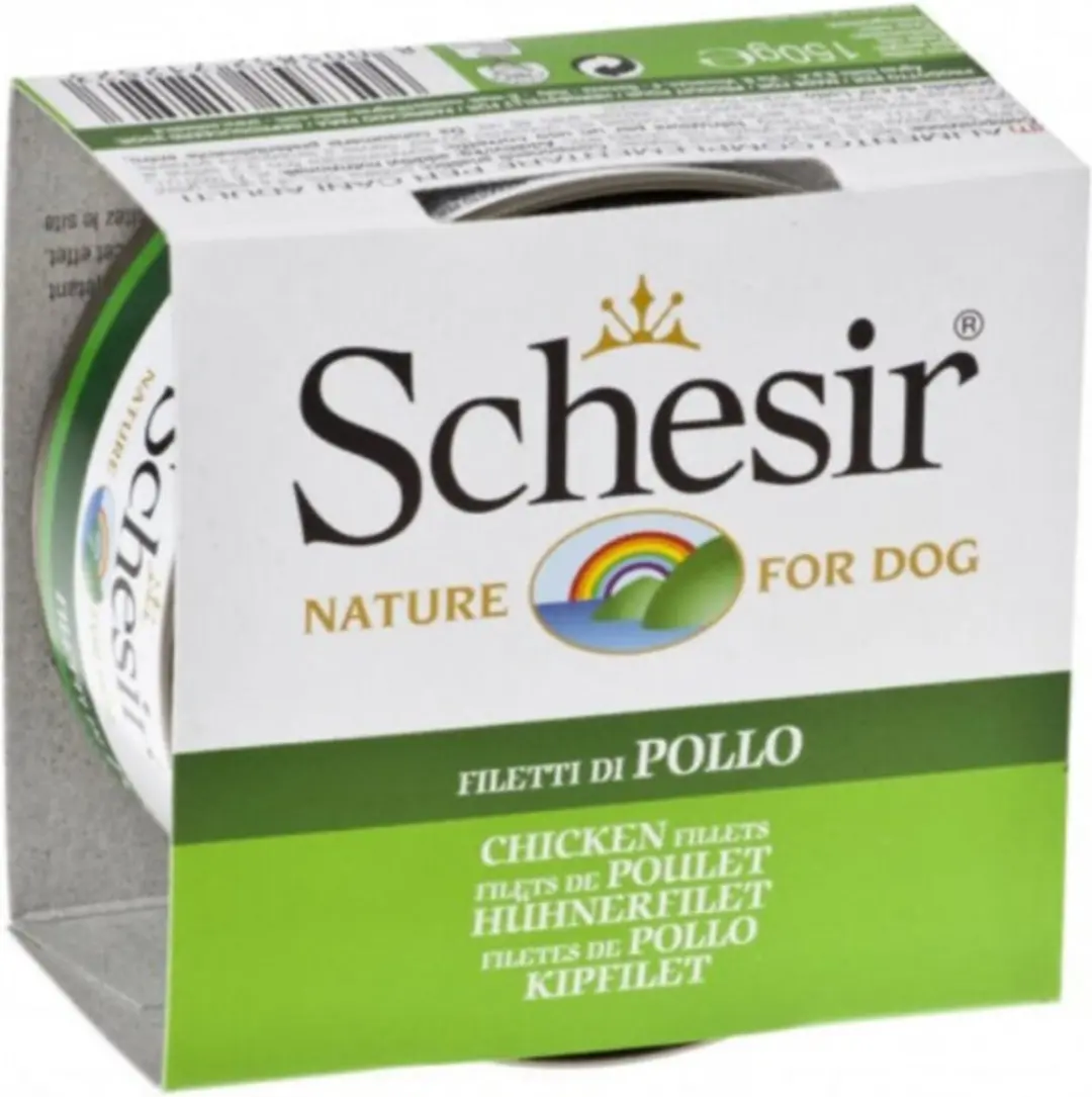 Schesir Hondenvoer Blik Jelly Kipfilet 150g - 10 Stuks