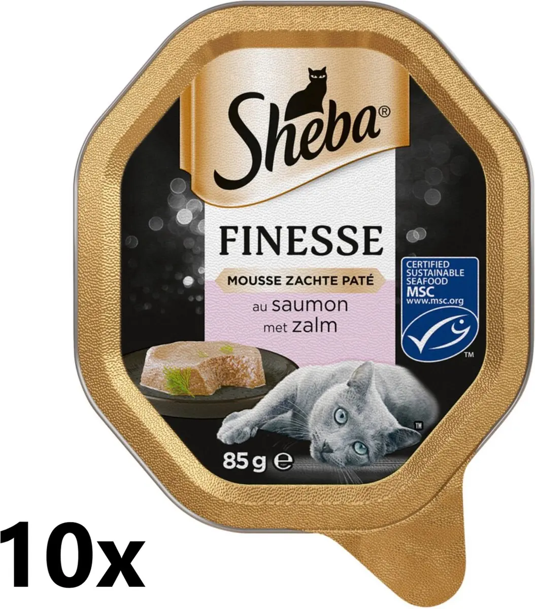 Sheba Alu Finesse Mousse Zalm 10x85g