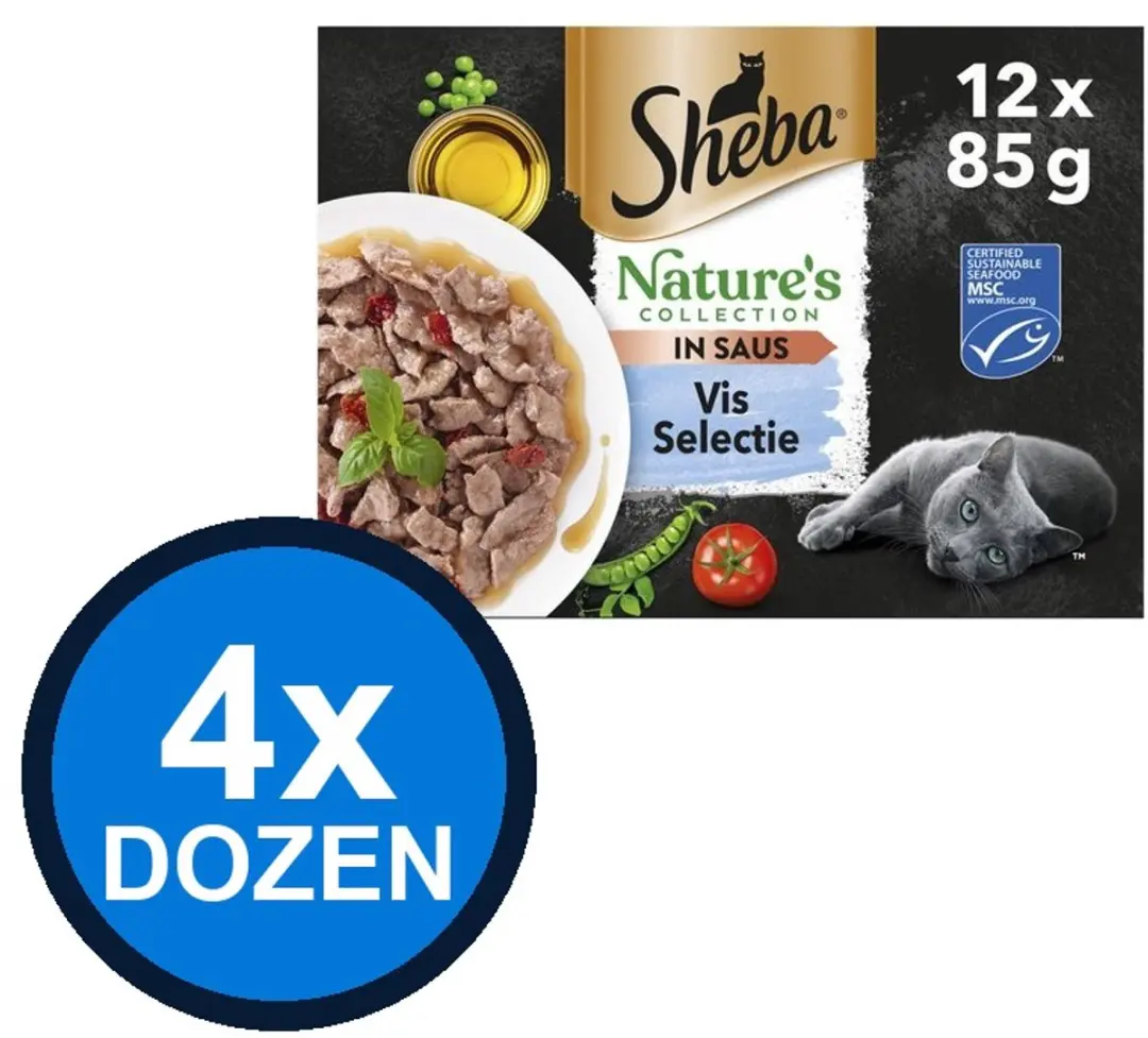 Sheba Natures Collection Gelei Vis Selectie Kattenvoer Natvoer