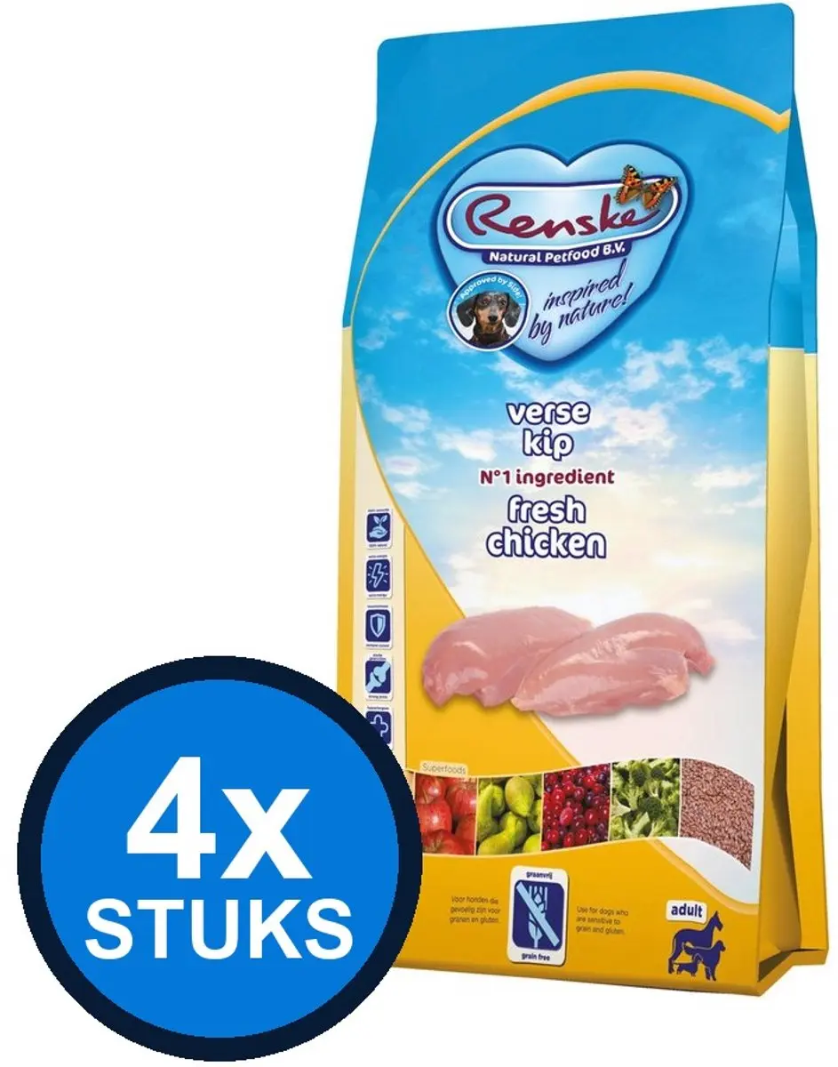 Renske Super Premium Droogvoer Adult Kip Graanvrij 2kg