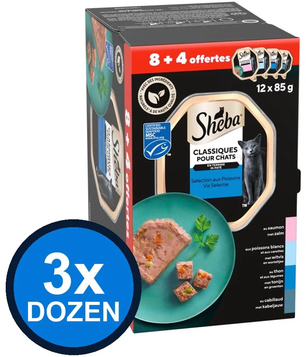 Sheba Classic Alu Pate Vis Sel Multipack