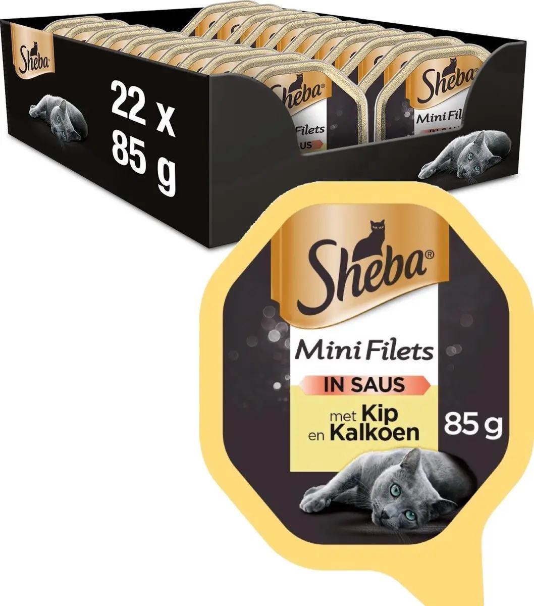 Sheba Mini Filets Kip & Kalkoen 44x85g