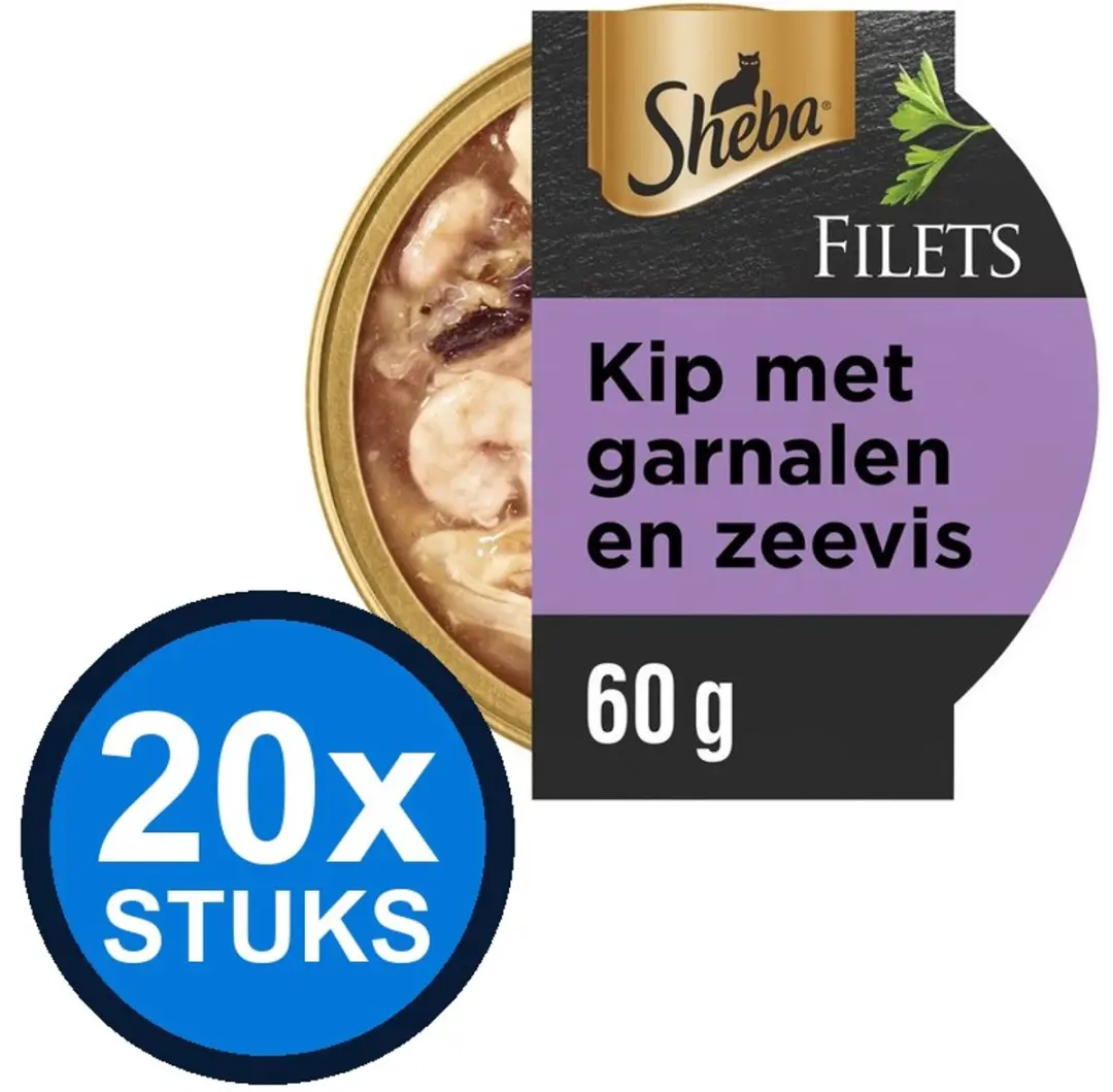Sheba Filets Kip Garnalen & Zeevis Natvoer