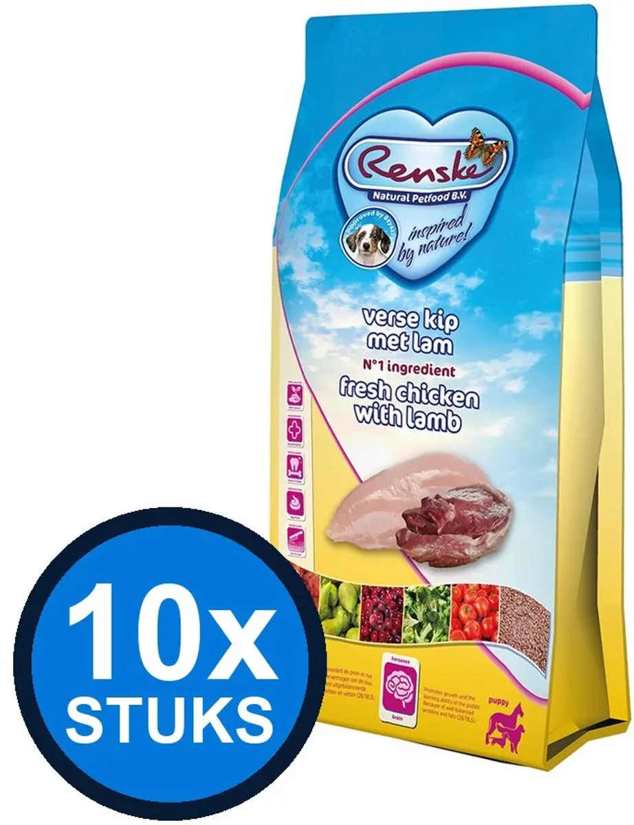 Renske Super Premium Puppy Kip & Lam 600g