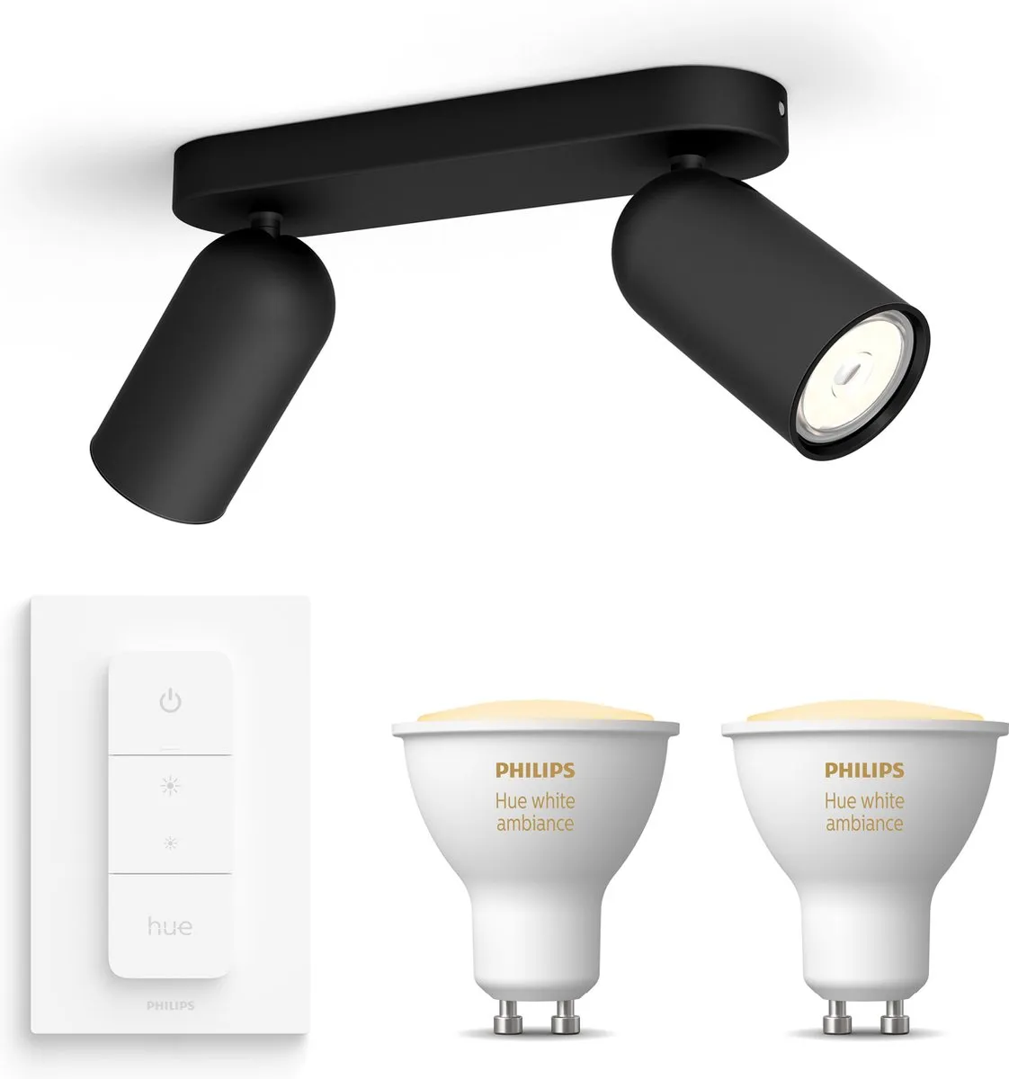 Philips Hue Pongee Opbouwspot Zwart