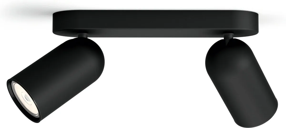 Philips Hue Pongee Opbouwspot Zwart - 2x GU10 4.2W