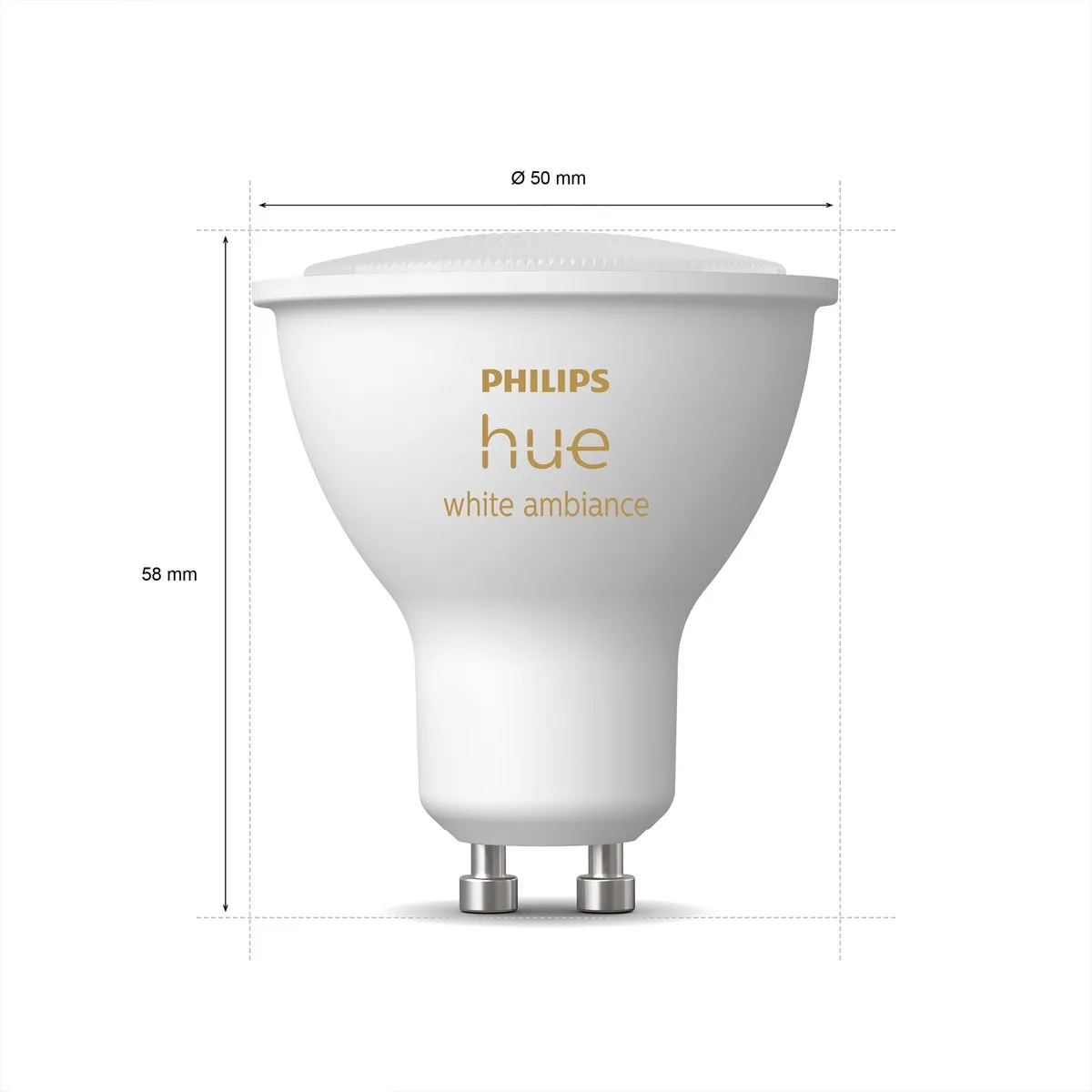 Philips Hue Pongee Opbouwspot Zwart - 2x GU10 4.2W