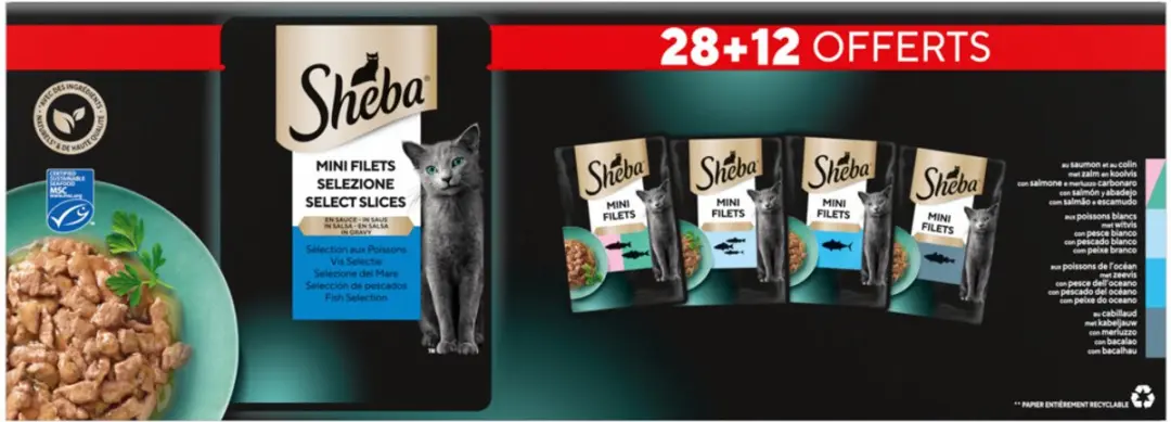 Sheba Nat Mini Filets in Saus Vis Multipack