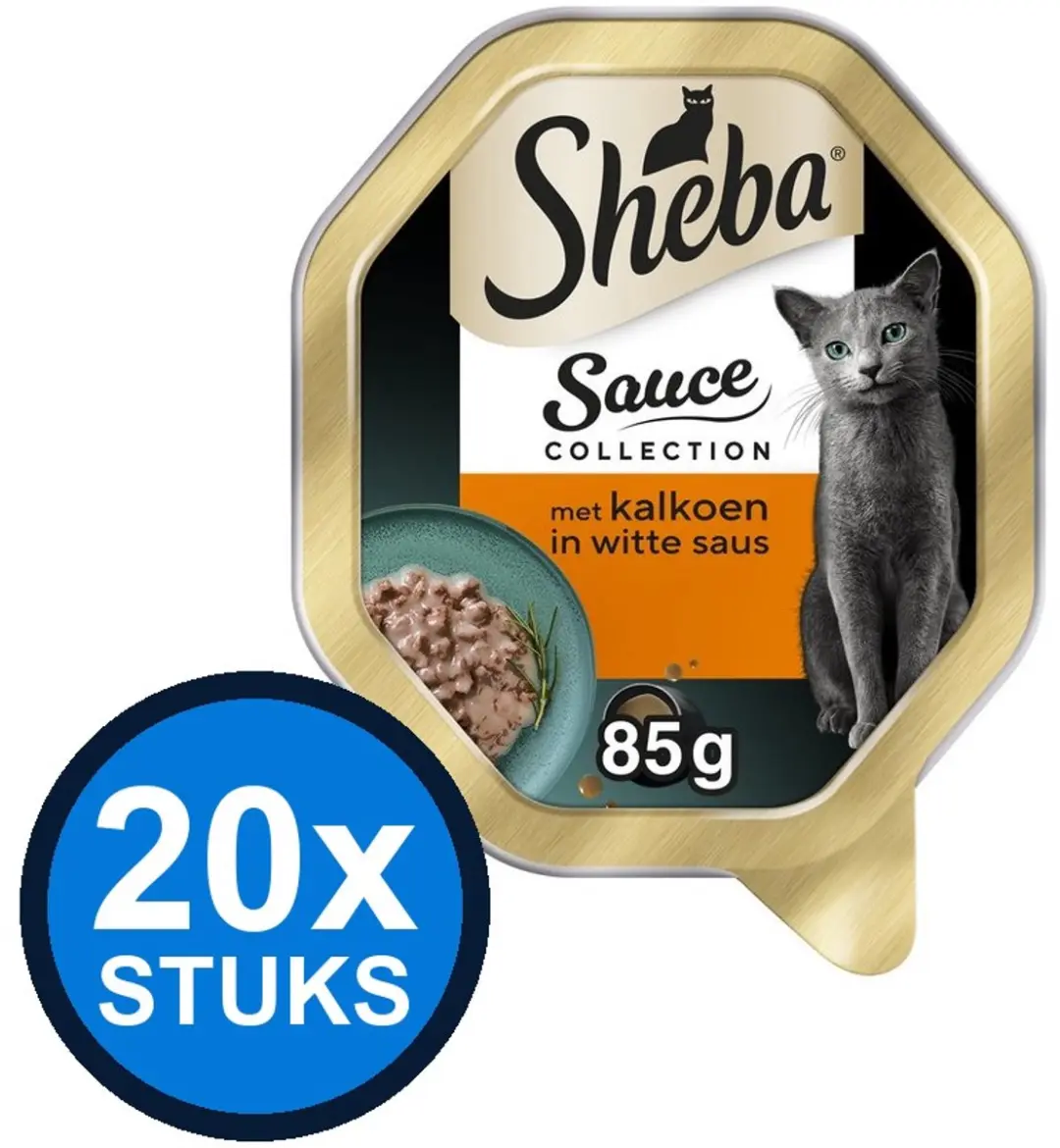 Sheba Sauce Collection Kalkoen Kattenvoer Natvoer