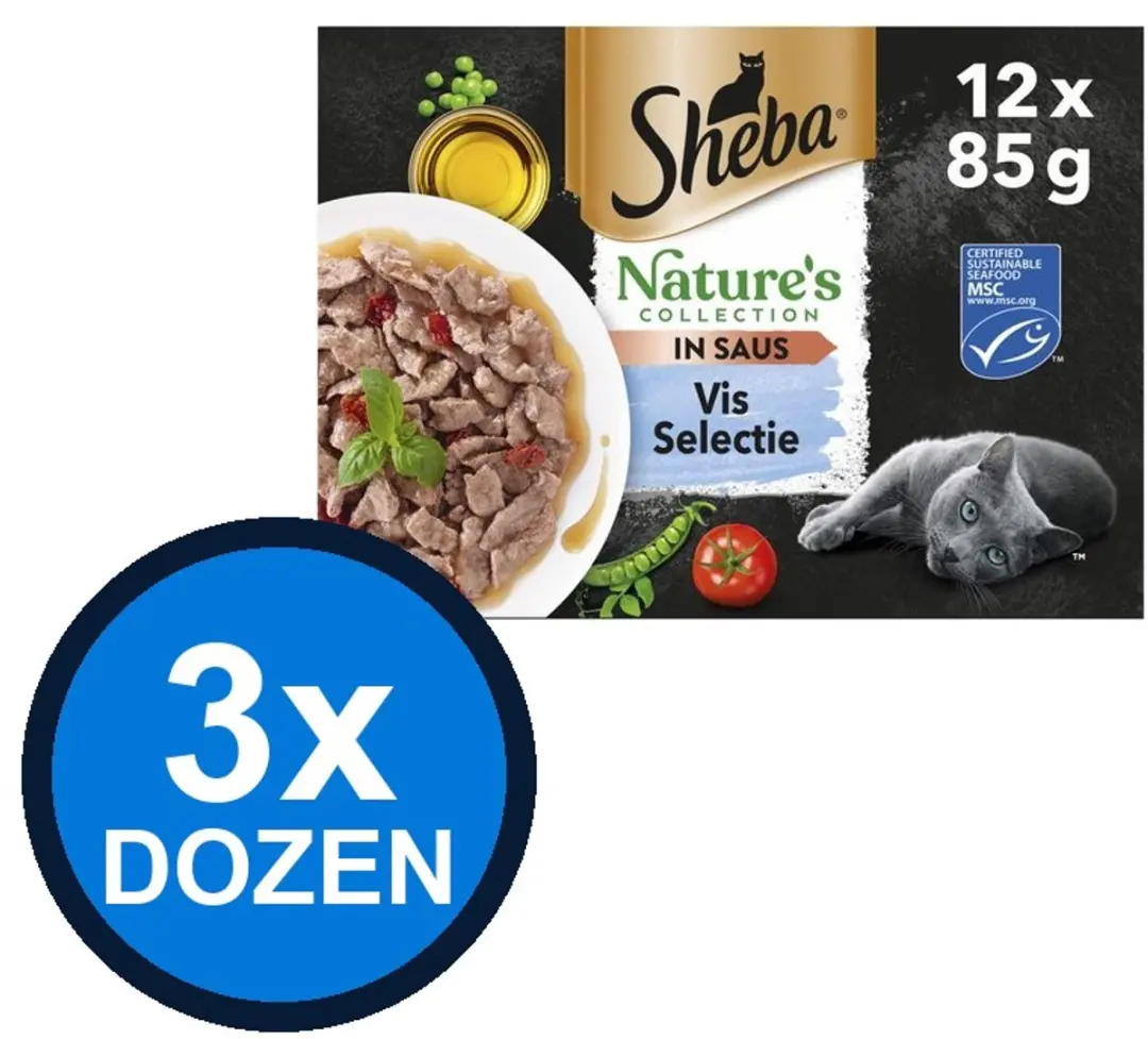 Sheba Natures Collection Gelei Vis Selectie Kattenvoer Natvoer