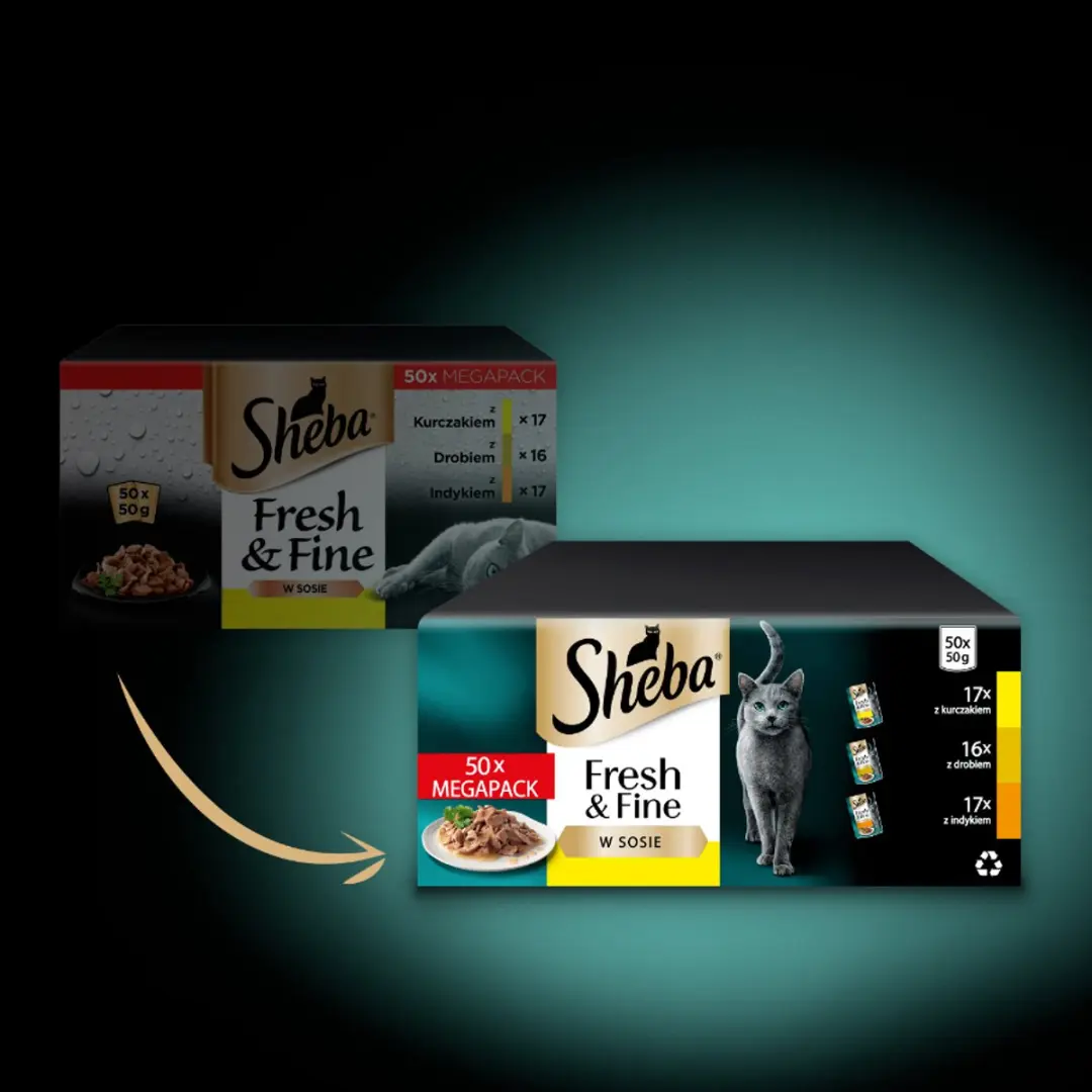 Sheba Fresh & Fine Kattenvoer - Kip/Gevogelte/Kalkoen - 50 Stuks