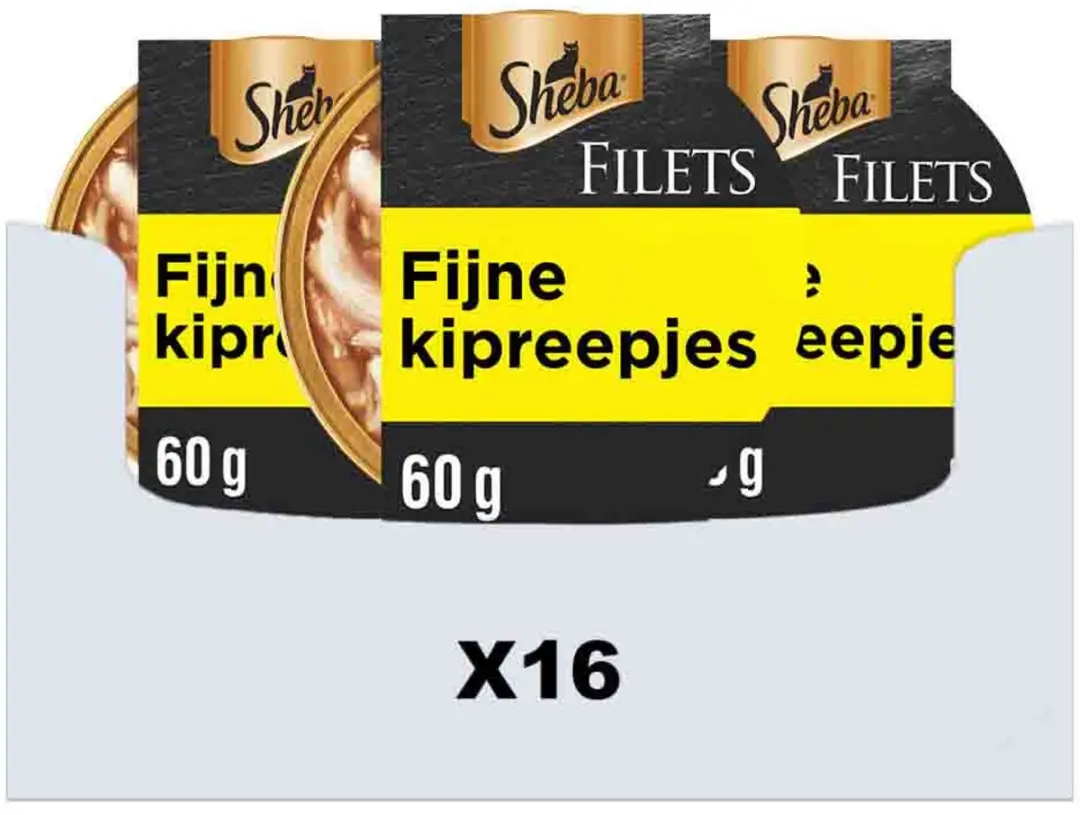 Sheba Filets Kipfilet in Saus Kattenvoer