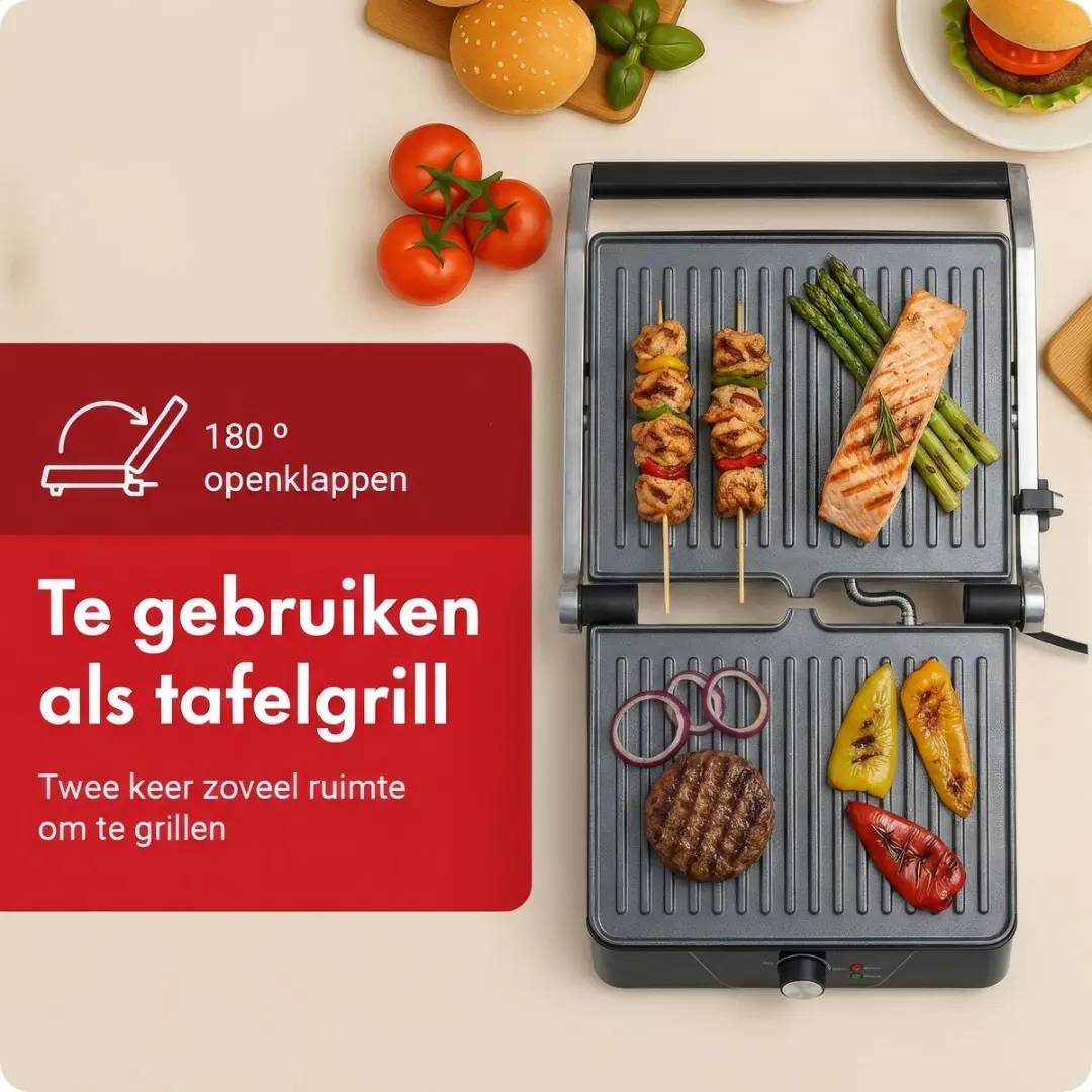 Tomado TGC4001S XXL Contactgrill 2000W - RVS