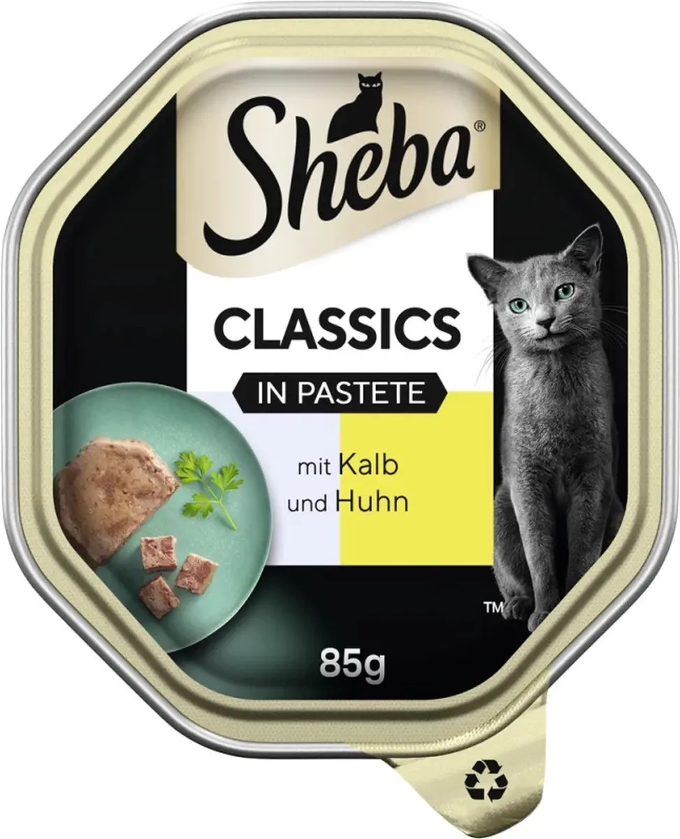 20x Sheba Classics in paté 85 g Kalf en kip