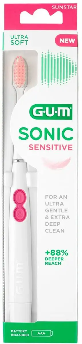 Gum Sonic Sensitive Elektrische Tandenborstel - 2 Stuks