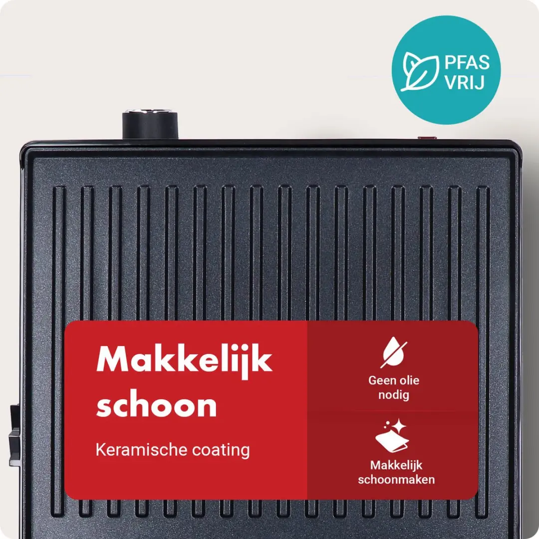 Tomado XXL Tosti Apparaat TGC4002B - 2000W - 4 Tosti's - Zwart