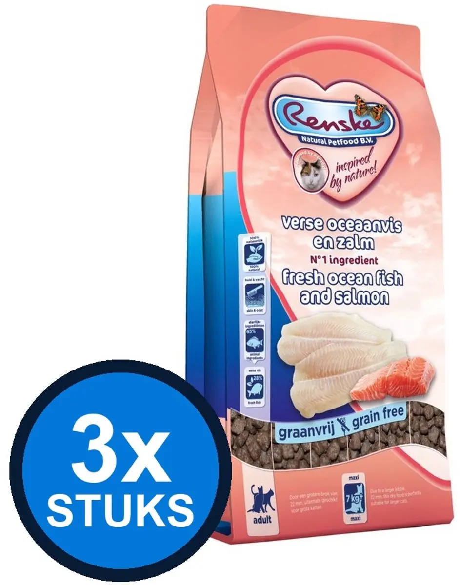 Renske Super Premium Droog Kattenvoer Adult Maxi OCVS&ZLM 1,5kg