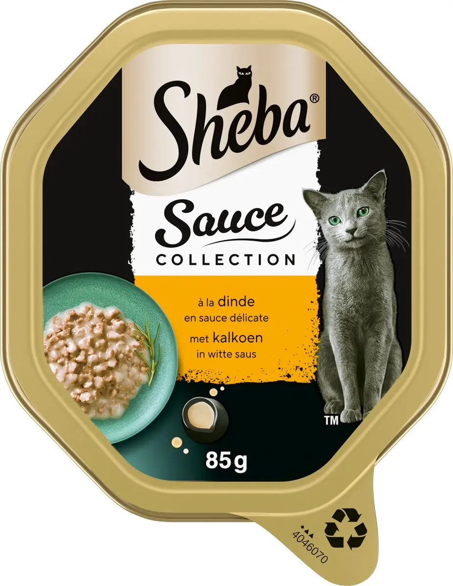 Sheba Sauce Collection Kalkoen Kuipjes 22x85g