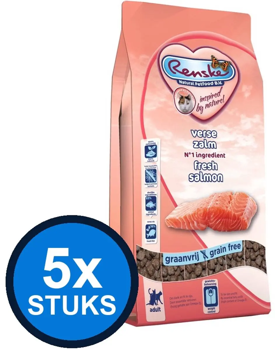 Renske Super Premium Droog Kattenvoer Zalm 1,5kg