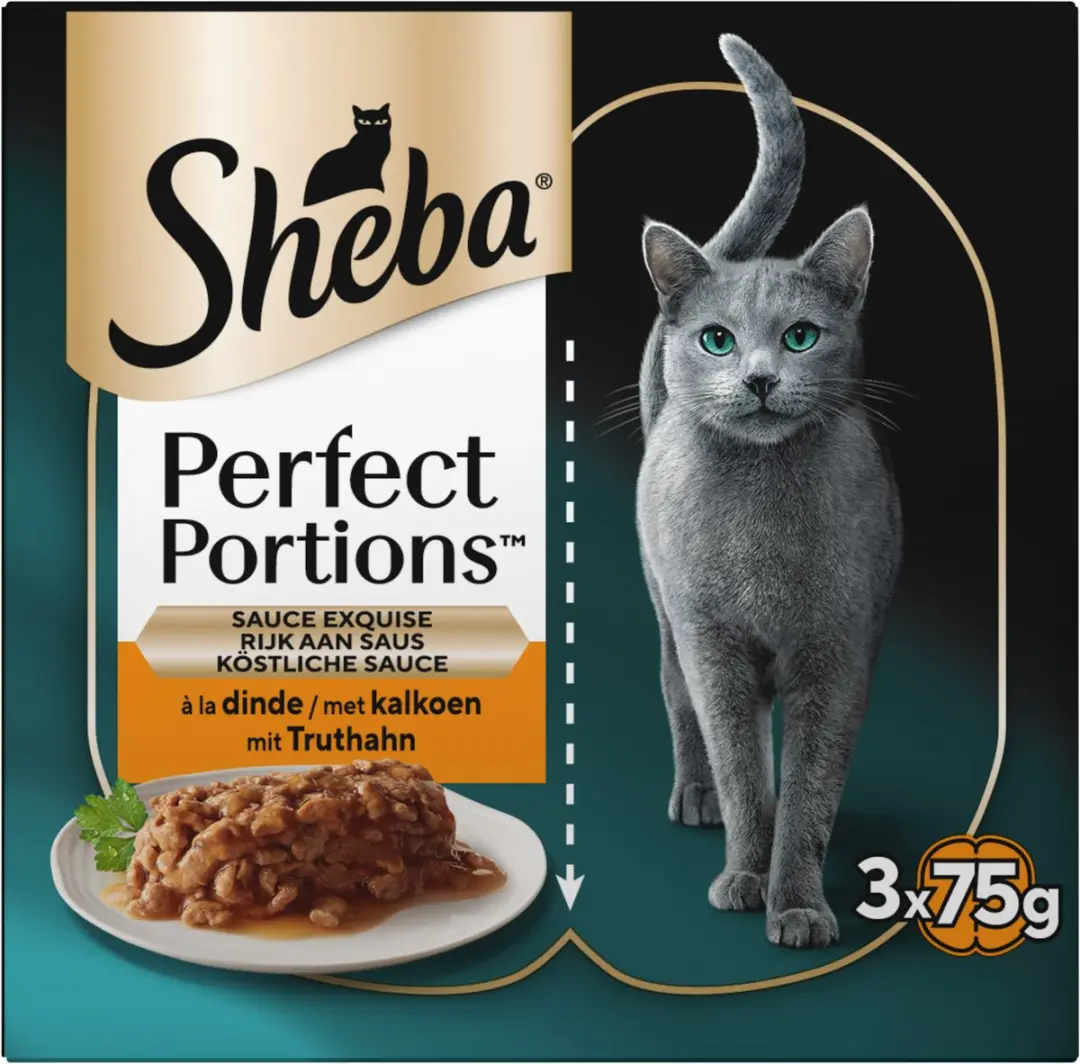 Sheba Perfect Portions Kalkoen in Saus Kattenvoer - 24x75g