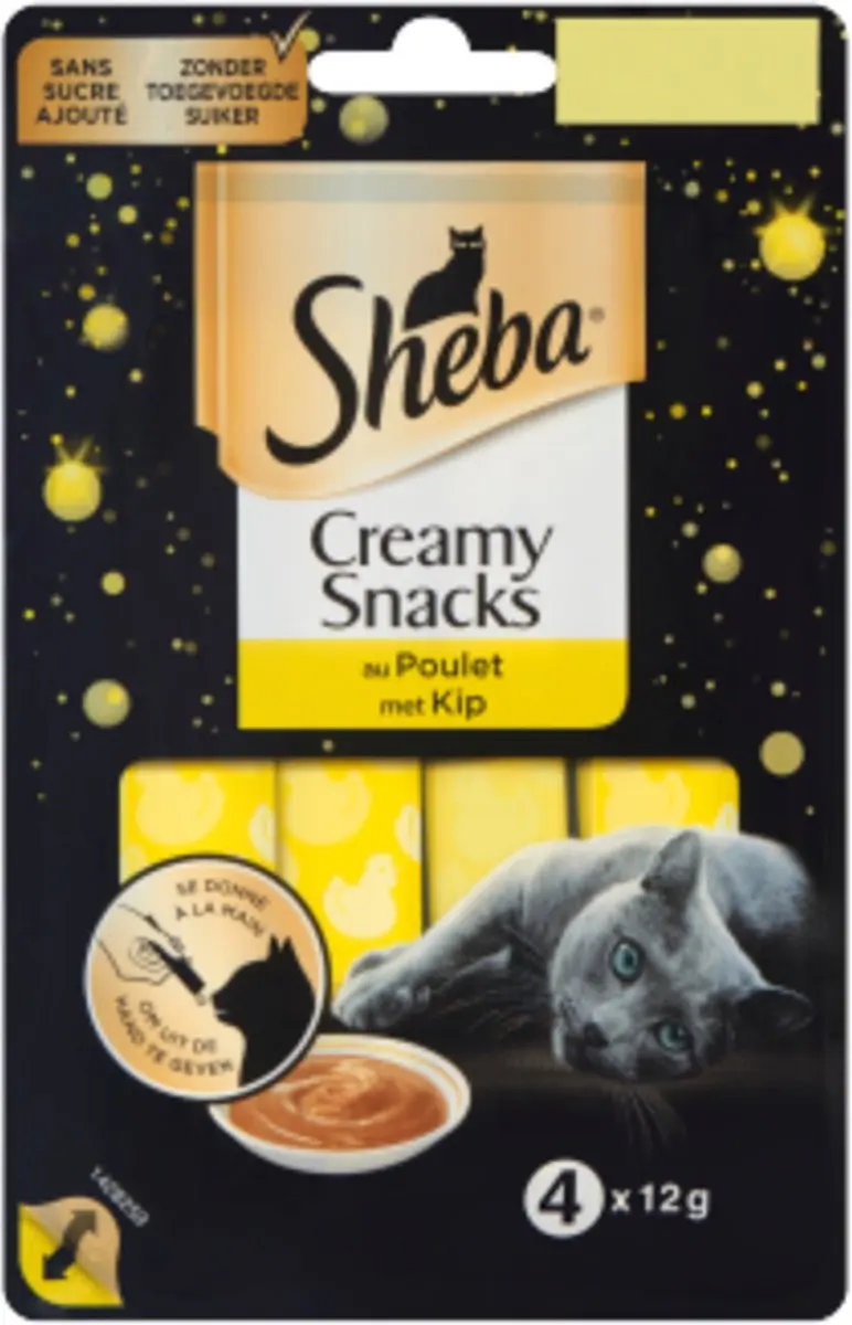 Sheba Creamy Snacks Kip Multipack 4 x 12 gr