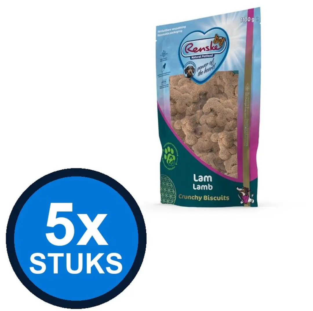 Renske Gezonde Beloning Hond Crunchy Lam 1100g