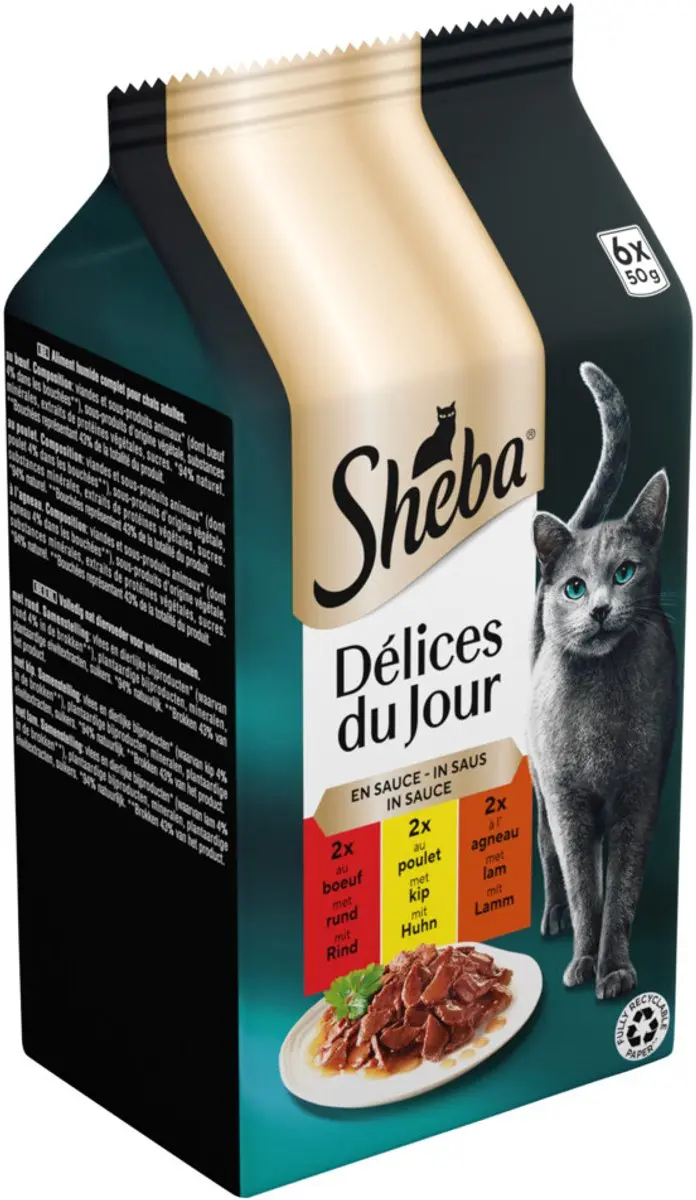 Sheba Delices Du Jour Traiteur Selectie Kattenvoer - 6x50g
