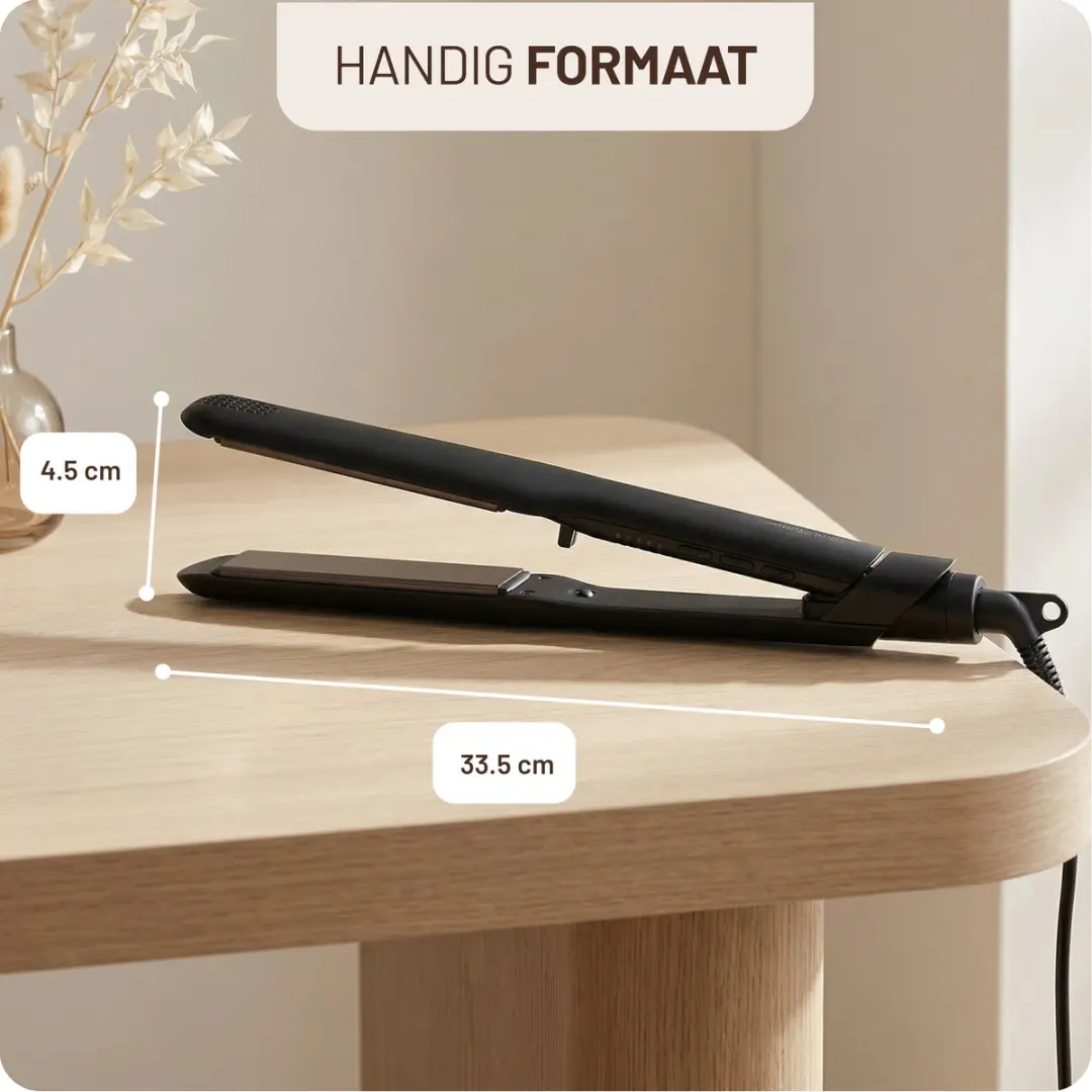 Carmen CST3865B Stijltang - Toermalijn - 5 standen - Zwart