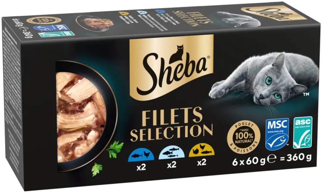 Sheba Nat Filets Witte Vis in Saus