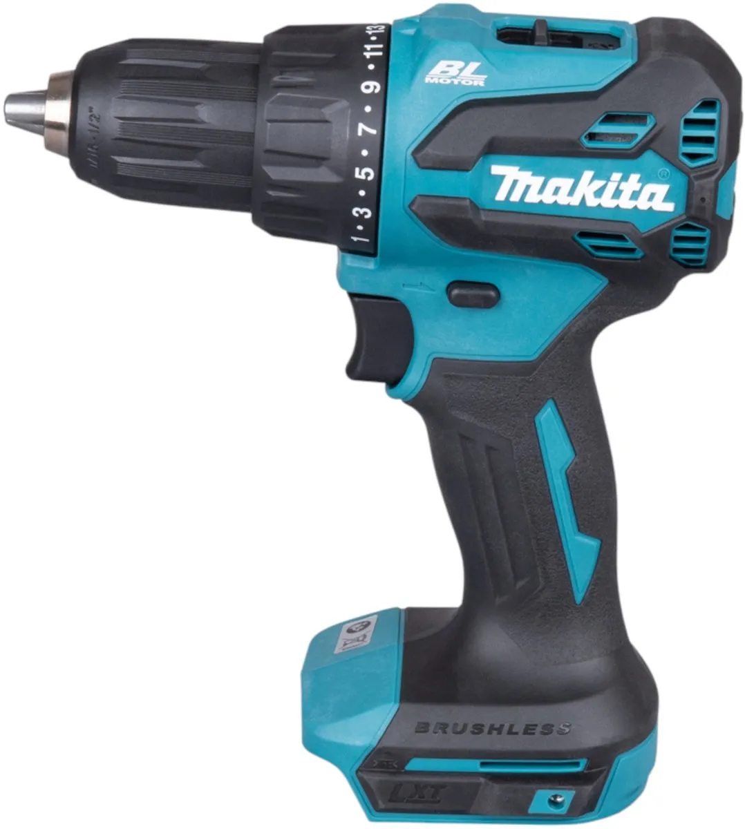 Makita DHP 490 SFJ accu klopboormachine 18 V 65 Nm borstelloos + 2x accu 3,0 Ah + lader + Makpac