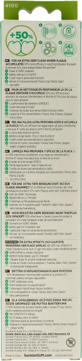 Gum Sonic Daily Elektrische Tandenborstel - Wit