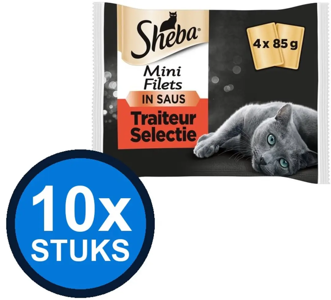 Sheba Mini Filets Pouch Saus Traiteur Sel 4x85g