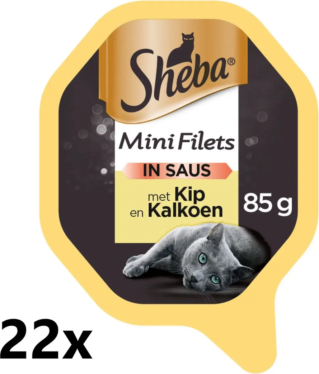 Sheba Alu Mini Filets Kip & Kalkoen 22x85g