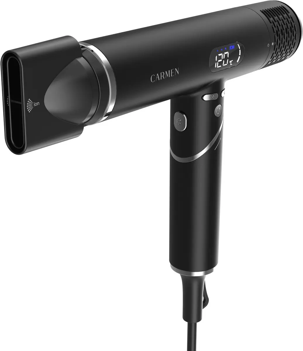 Carmen CHD1640B Föhn - 1600W - ION - 2 Blaasmonden - Zwart