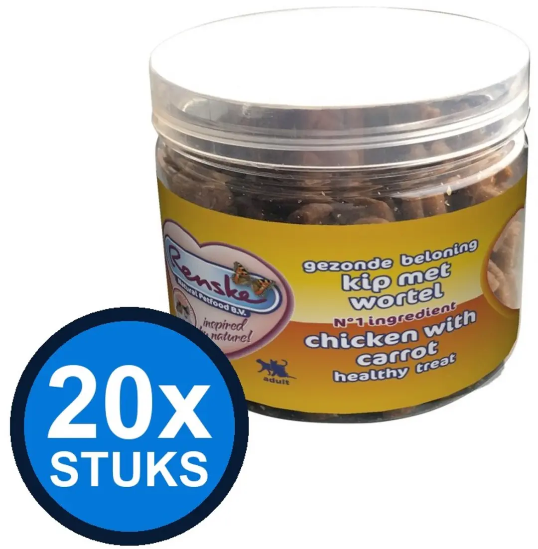 Renske Gezonde Beloning Kat Mini Hartjes Kip 100g