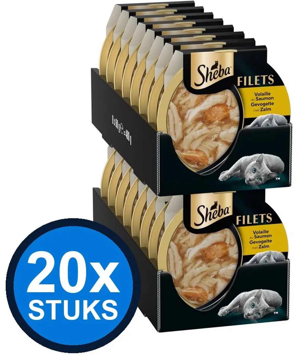 Sheba Filets Gevogelte & Zalm Kattenvoer Natvoer