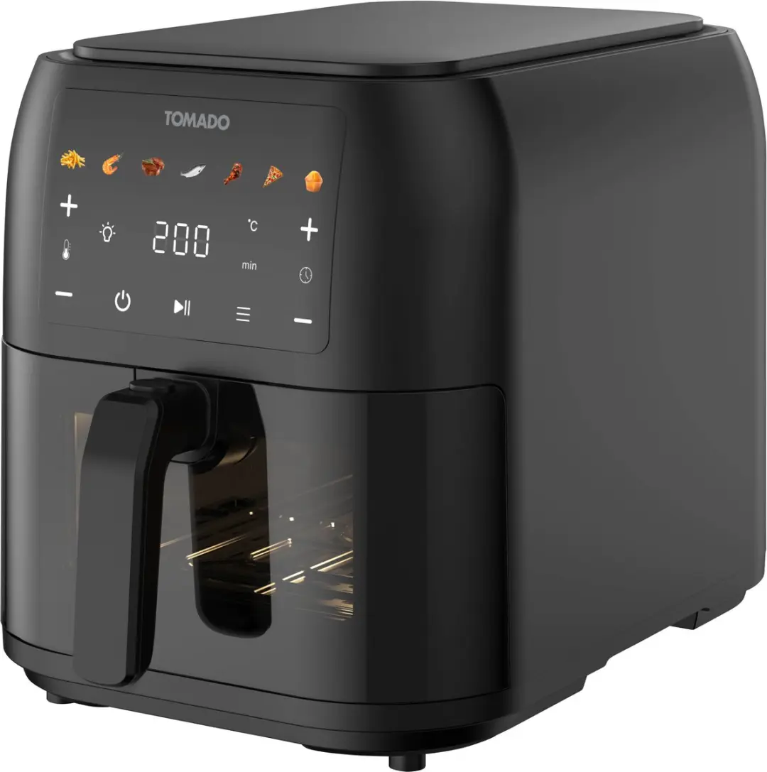 Tomado TAF8002B XXL Airfryer 8L - 1700W - 10 Programma's - Zwart