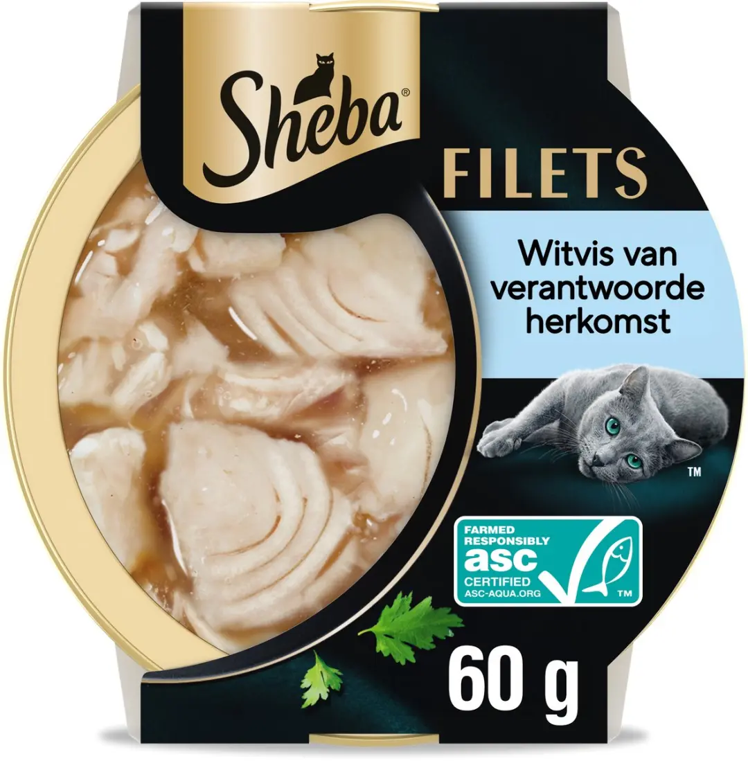 Sheba Filets Duurzame Witvis in Saus 16x60g