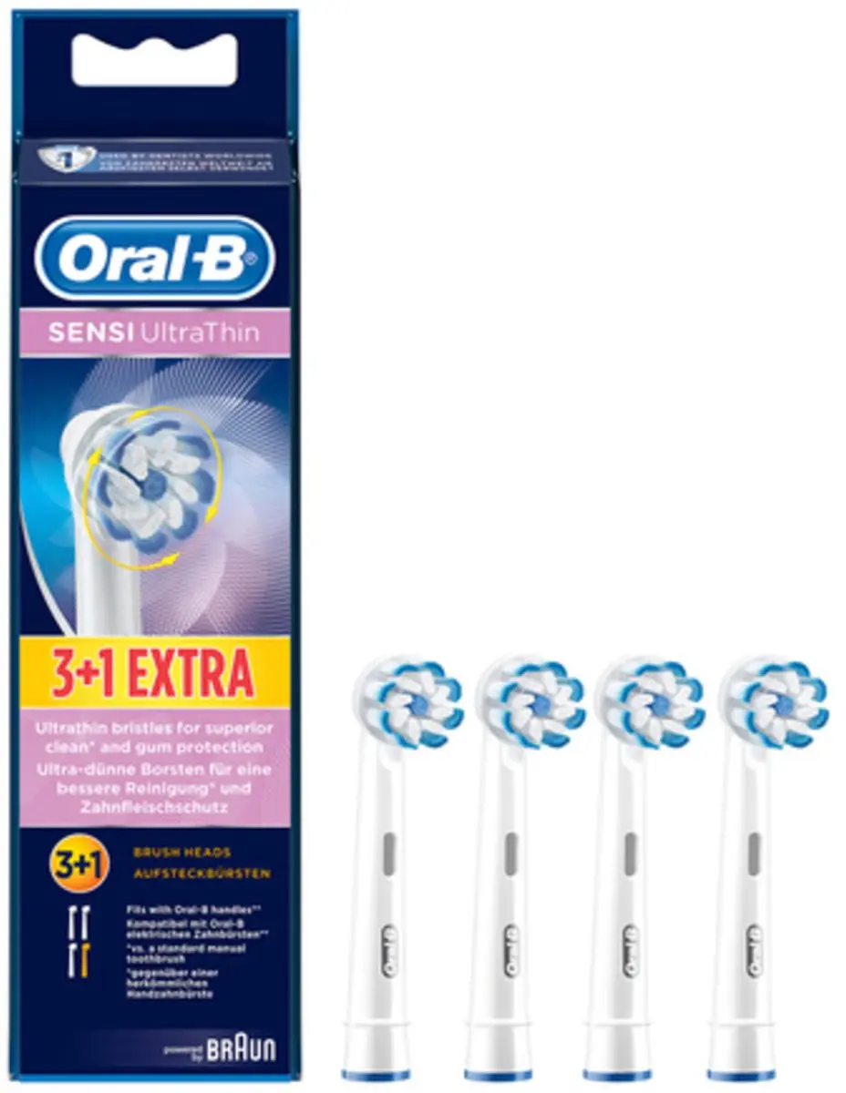 Oral-B Sensi Ultrathin Opzetborstels - 4 Stuks