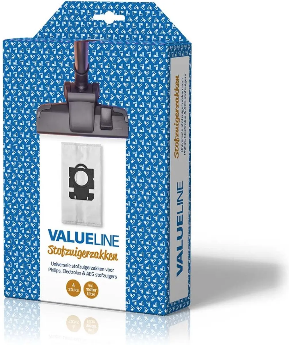 Talen Tools VCB100ELE Stofzuigerzakken - 4 Stuks - o.a. AEG/Electrolux/Philips