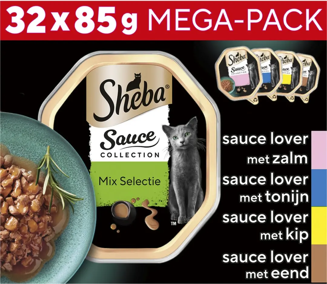 Sheba Sauce Collection Kattenvoer - 32x85g