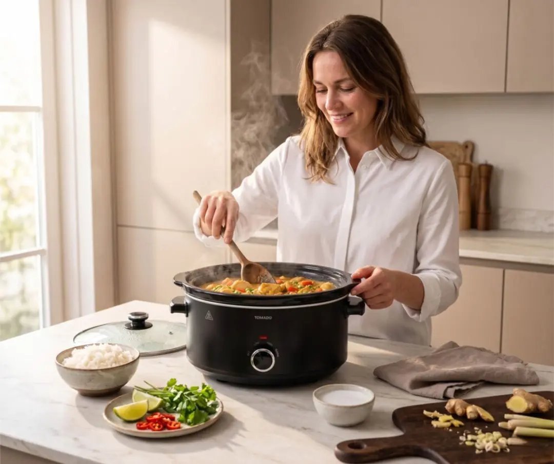 Tomado TSC6001B Slowcooker 6L - 3 standen - Zwart