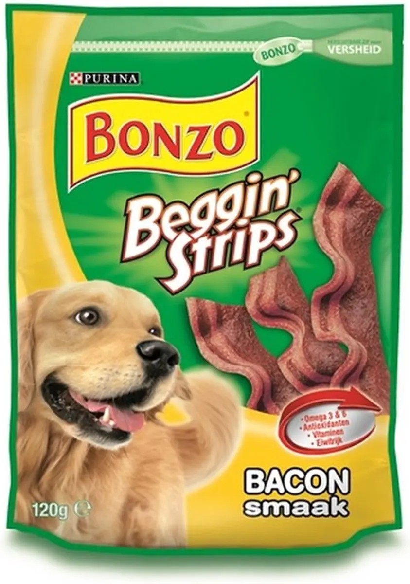 Bonzo Beggin' Strips Bacon Hondensnacks