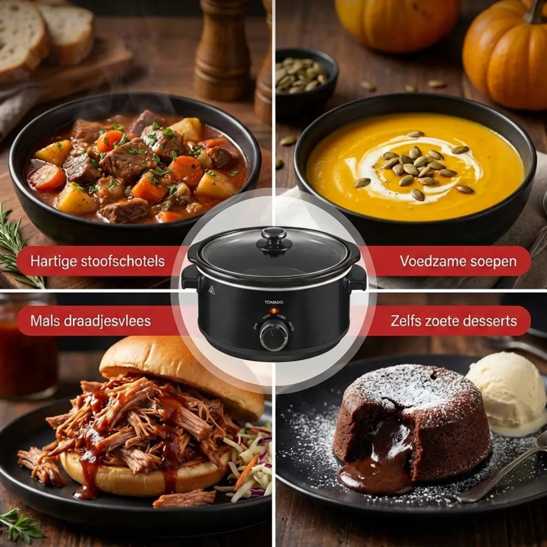 Tomado TSC3501B Slowcooker 3,5L - 3 standen - Zwart