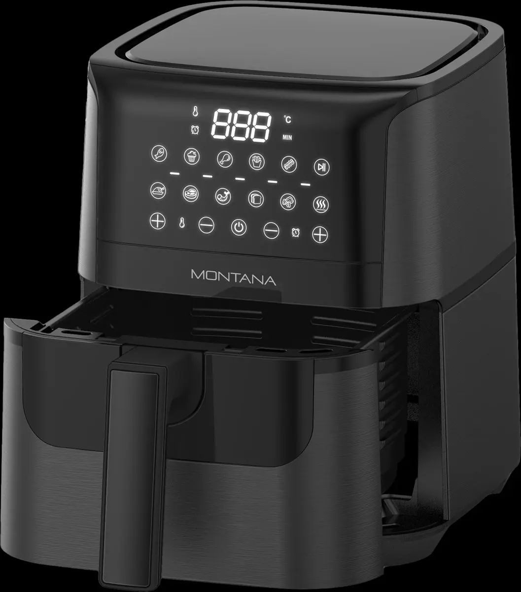 Montana MF-340 Master Airfryer Ceramic Deluxe 1350W - Zwart