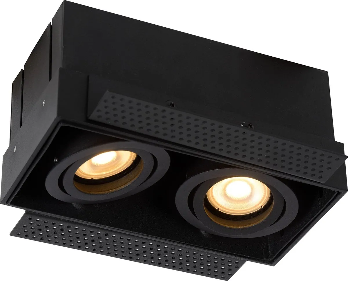 Lucide Trimless Inbouwspot 2xGU10 - Zwart