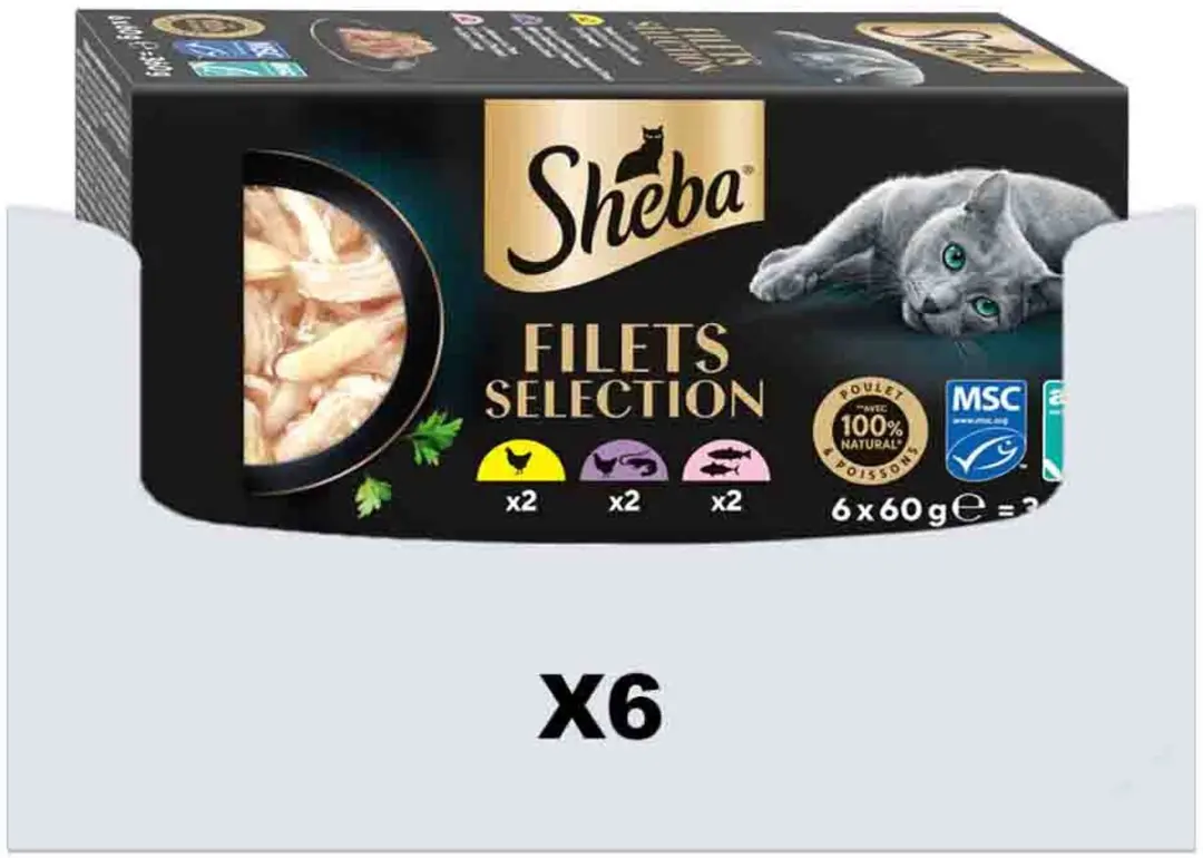 Sheba Nat Filets Kip & Zalm in Saus